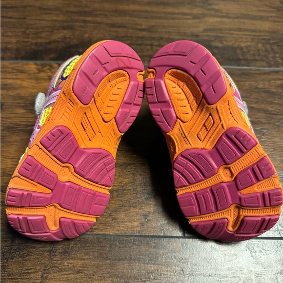 ASICS Gel Turbo Running Shoes Girls Toddler 7c Pink/Yellow/Orange - Picture 7 of 7